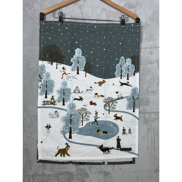 Sophie Allport Christmas Tea Towels Dogs Pets 100% Cotton Set Of Two NWOT! - Picture 6 of 14